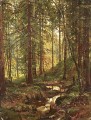 stream by a forest slope 1880 classical landscape Ivan Ivanovich trees